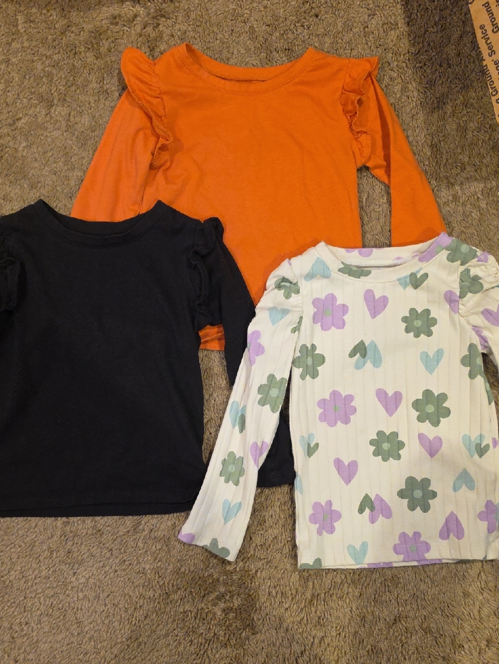 Kids Long-Sleeve Ruffle Shoulder Top